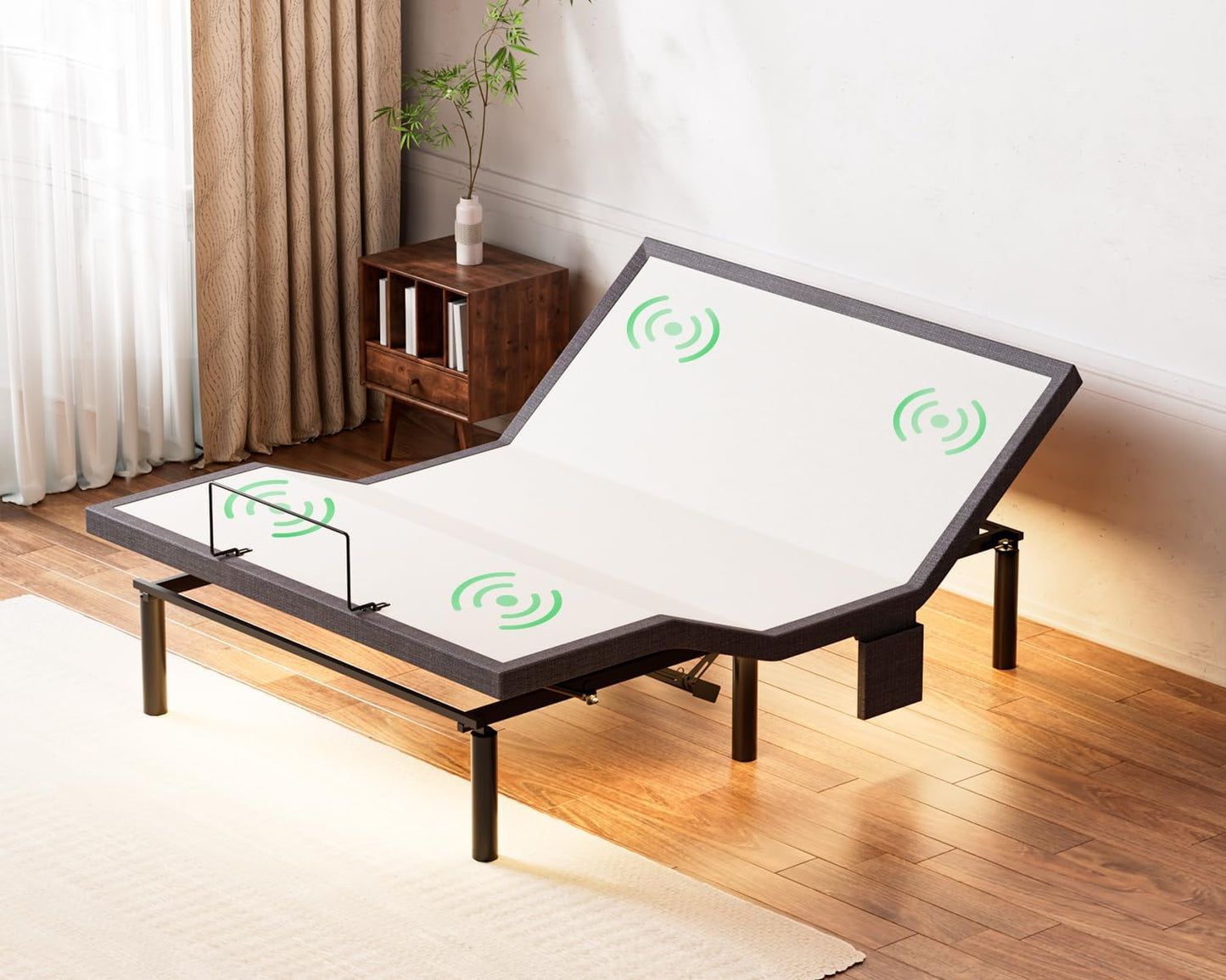 Queen Adjustable Bed Base Frame - Premium Metal, Head & Foot Incline, Wireless Remote, Zero Gravity, Quiet Motor (79" L x 59" W x 12.72" H)