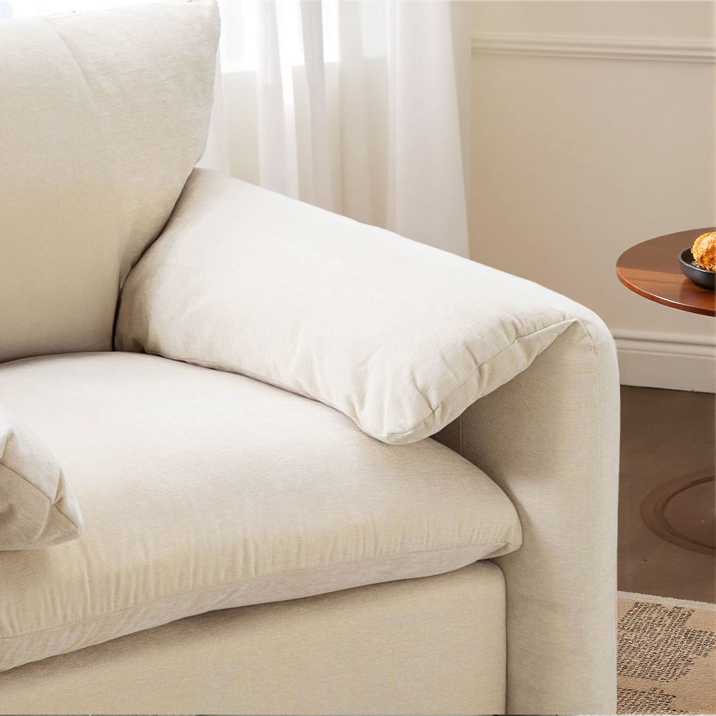 Chenille Oversized Armchair - Modern Accent Chair & Single Sofa Lounge, Comfortable Seating for Living Room & Bedroom