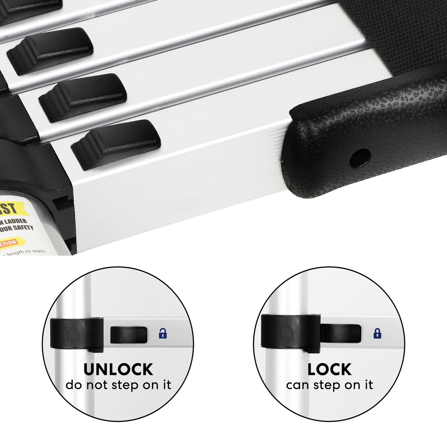 Miscoos 12.5FT Aluminum Telescopic Extension Ladder