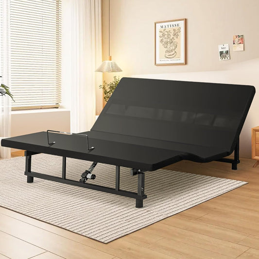 Full Size Adjustable Bed Base Frame - Quiet Motor, Head & Foot Incline, Zero Gravity, Wireless Remote Control, Easy Install (Noise<50db, 750lbs Capacity)